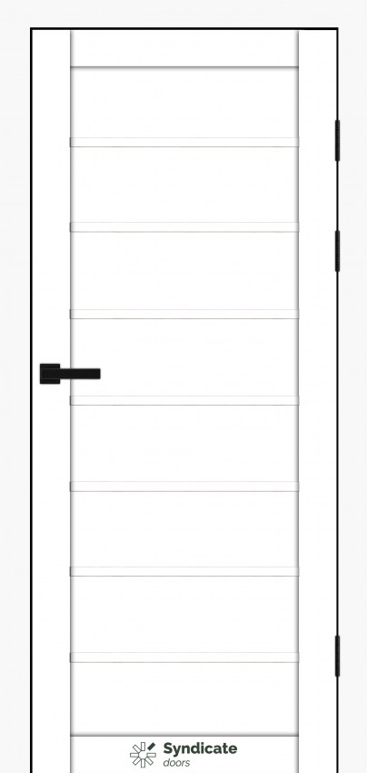 Двері Syndicat Doors PVC 102 Білий оксамит сатинове скло